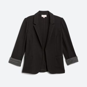 Black knit blazer 3/4 sleeves